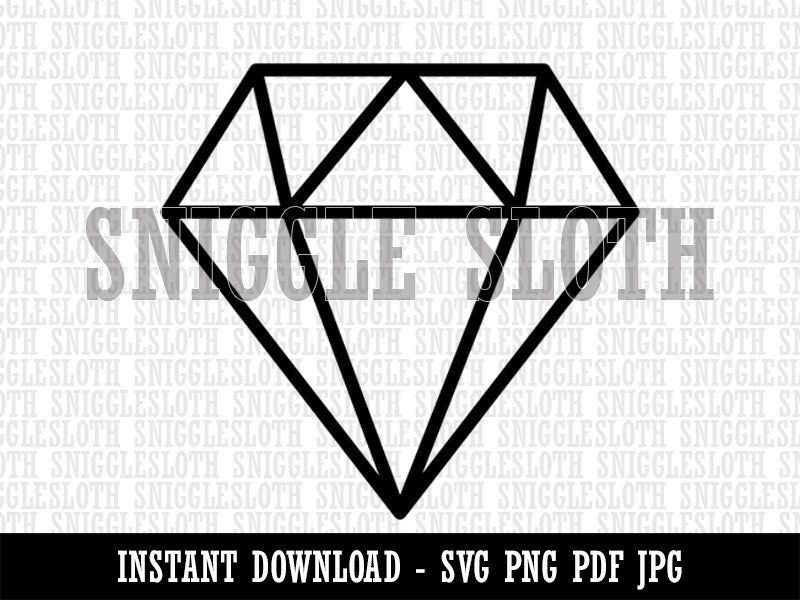 Diamond Engagement Clipart Digital Download SVG PNG JPG PDF Cut Files