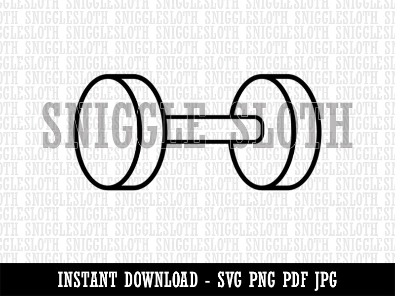 Dumbbell Gym Workout Exercise Clipart Digital Download SVG PNG JPG PDF Cut Files