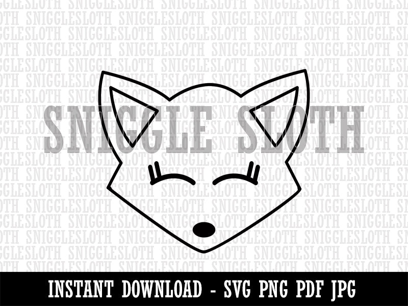 Fox Face Clipart Digital Download SVG PNG JPG PDF Cut Files