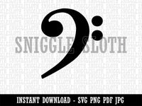 Bass Clef Music Clipart Digital Download SVG PNG JPG PDF Cut Files