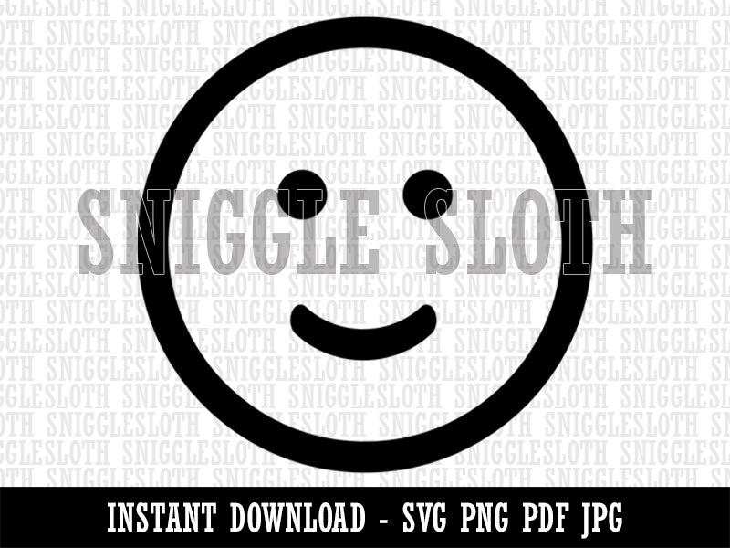 Happy Face Smile Good Job Clipart Digital Download SVG PNG JPG PDF Cut Files