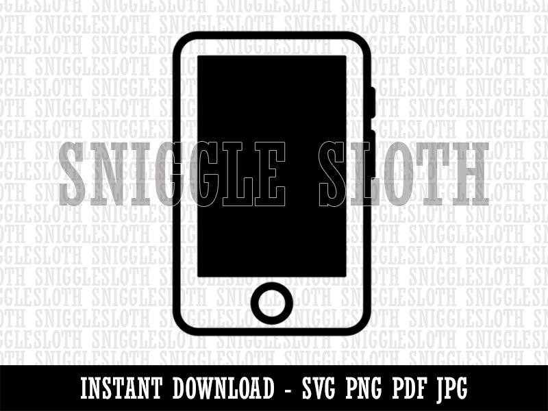 Retro Smart Phone Clipart Digital Download SVG PNG JPG PDF Cut Files