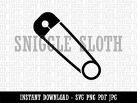 Safety Pin Clipart Digital Download SVG PNG JPG PDF Cut Files