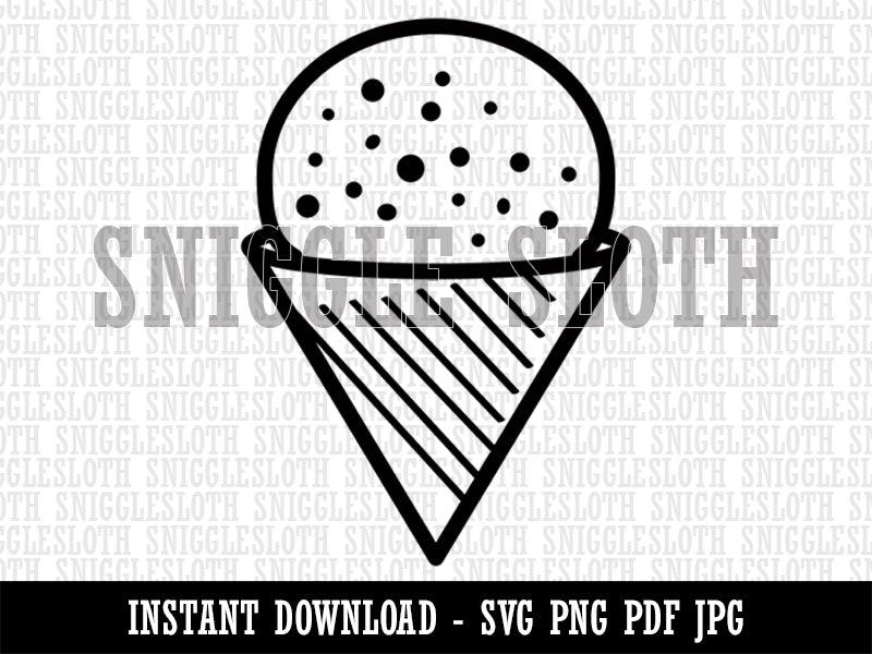 Snow Cone Shaved Ice Clipart Digital Download SVG PNG JPG PDF Cut Files