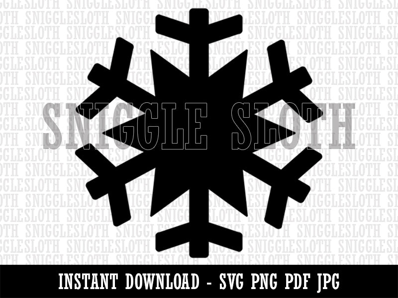 Snowflake Winter Clipart Digital Download SVG PNG JPG PDF Cut Files