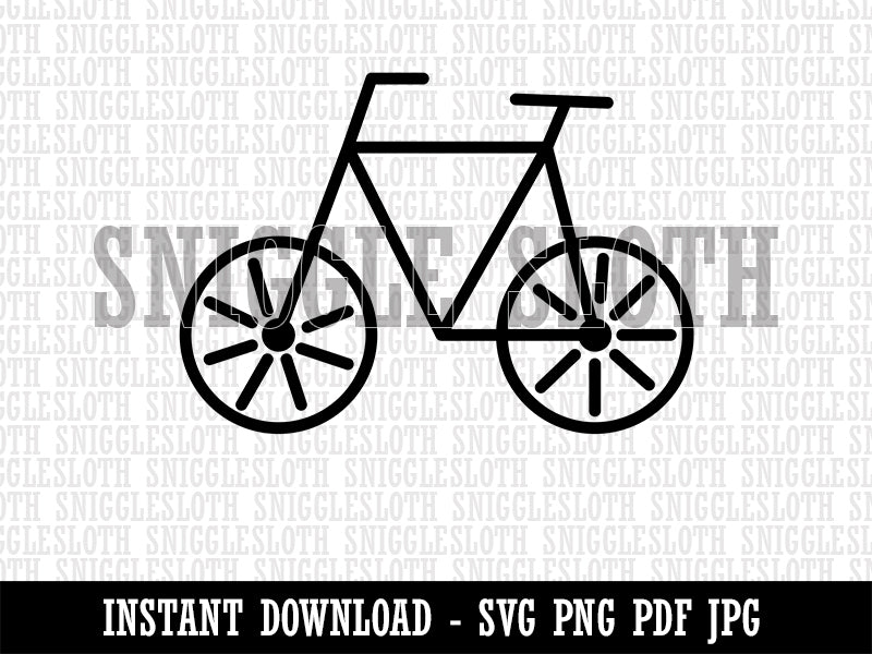 Bike Bicycle Doodle Clipart Digital Download SVG PNG JPG PDF Cut Files