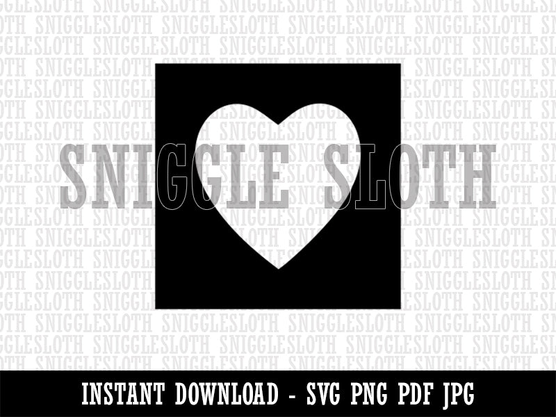Heart In Box Clipart Digital Download SVG PNG JPG PDF Cut Files