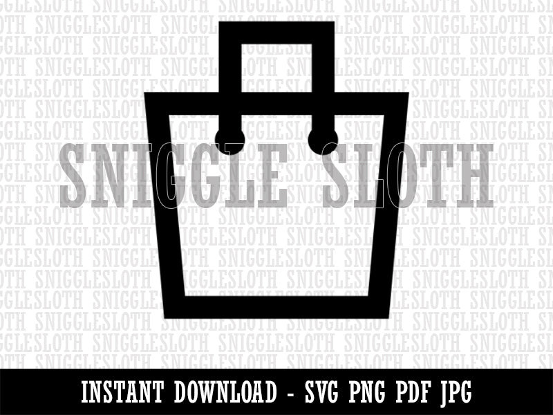 Purse Outline Shopping Clipart Digital Download SVG PNG JPG PDF Cut Files