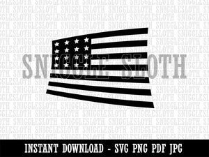 USA United States of America Flag Fun Clipart Digital Download SVG PNG JPG PDF Cut Files