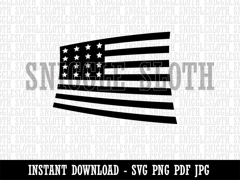 USA United States of America Flag Fun Clipart Digital Download SVG PNG JPG PDF Cut Files