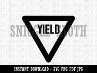 Yield Sign Clipart Digital Download SVG PNG JPG PDF Cut Files