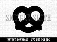 German Pretzel Solid Clipart Digital Download SVG PNG JPG PDF Cut Files