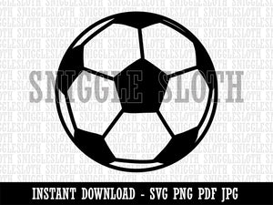 Soccer Ball Clipart Digital Download SVG PNG JPG PDF Cut Files