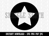 Star in Circle Clipart Digital Download SVG PNG JPG PDF Cut Files