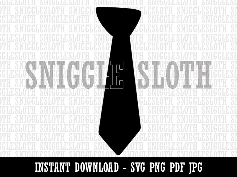 Neck Tie Doodle Solid Clipart Digital Download SVG PNG JPG PDF Cut Files