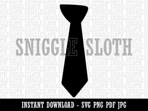 Neck Tie Doodle Solid Clipart Digital Download SVG PNG JPG PDF Cut Files