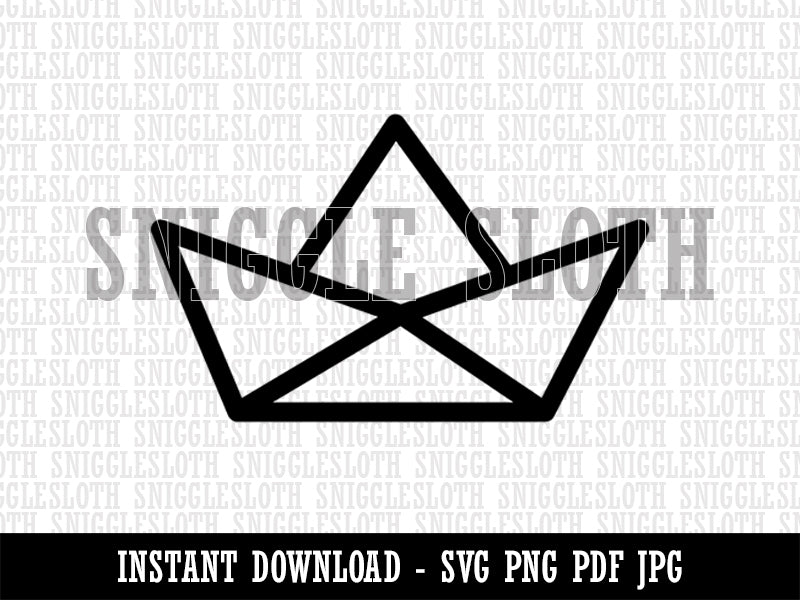 Paper Boat Ship Clipart Digital Download SVG PNG JPG PDF Cut Files