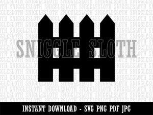 Picket Fence Solid Clipart Digital Download SVG PNG JPG PDF Cut Files