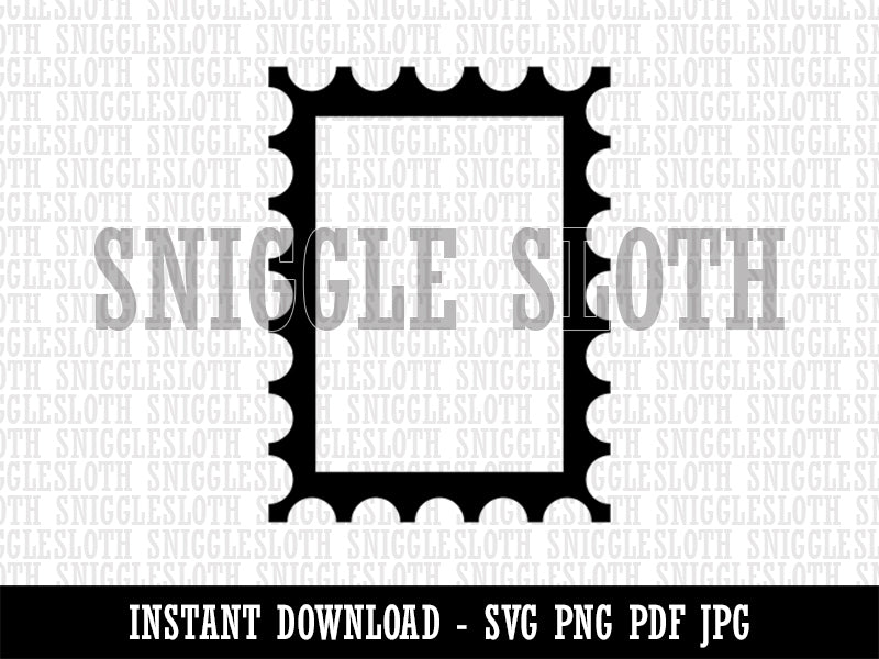 Postage Stamp Border Clipart Digital Download SVG PNG JPG PDF Cut Files