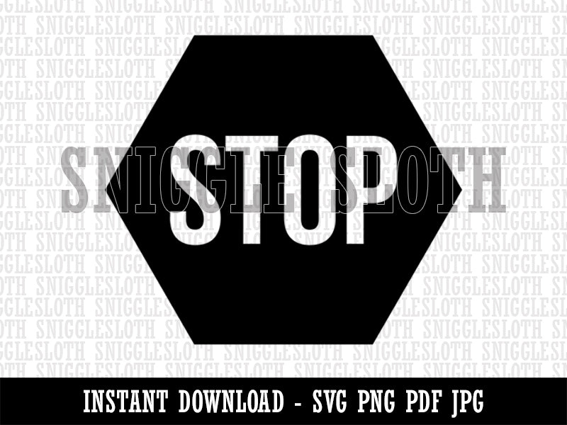 Stop Sign Clipart Digital Download SVG PNG JPG PDF Cut Files