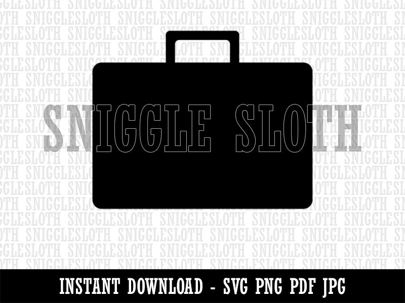 Suitcase Travel Solid Clipart Digital Download SVG PNG JPG PDF Cut Files