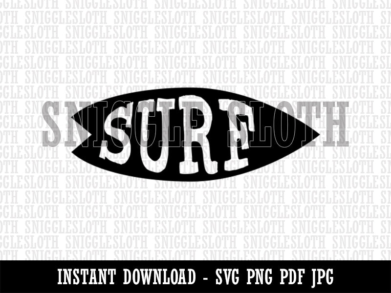 Surfing Surfboard Fun Text Clipart Digital Download SVG PNG JPG PDF Cut Files