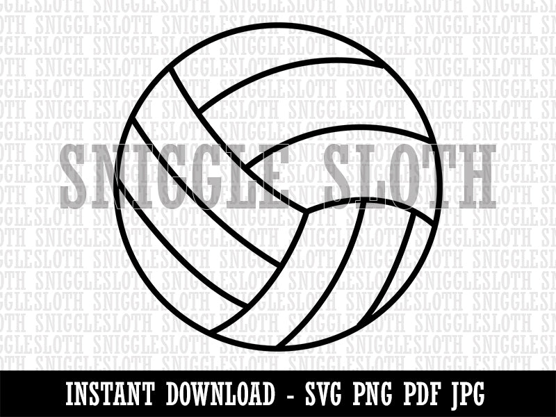 Volleyball Sport Clipart Digital Download SVG PNG JPG PDF Cut Files