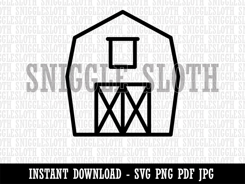 Barn Doodle Clipart Digital Download SVG PNG JPG PDF Cut Files