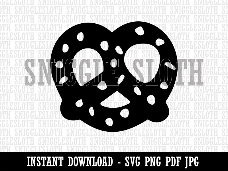 German Pretzel with Salt Clipart Digital Download SVG PNG JPG PDF Cut Files