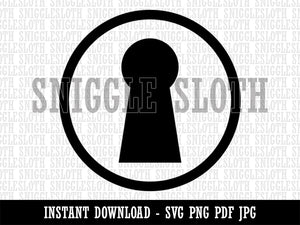 Keyhole Symbol Clipart Digital Download SVG PNG JPG PDF Cut Files