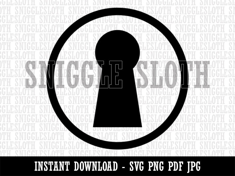 Keyhole Symbol Clipart Digital Download SVG PNG JPG PDF Cut Files