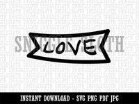 Love Banner Clipart Digital Download SVG PNG JPG PDF Cut Files