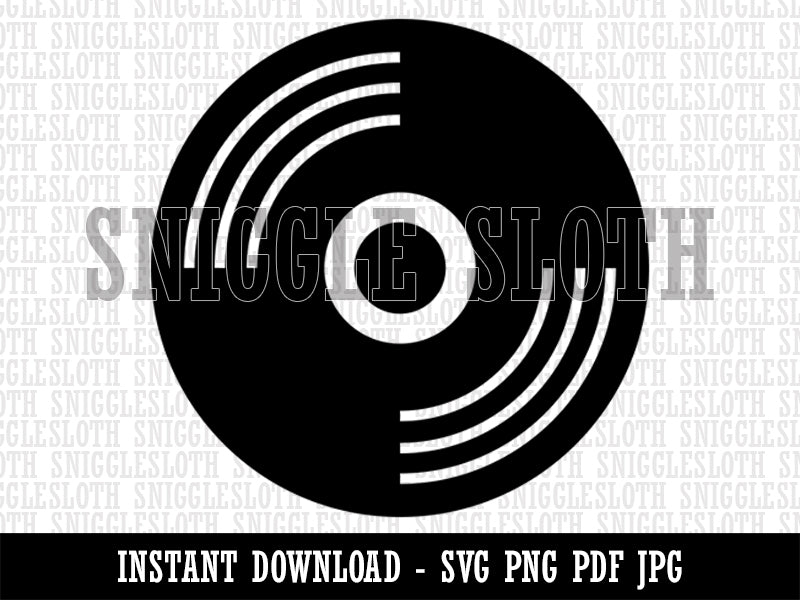 Record Vinyl Music Clipart Digital Download SVG PNG JPG PDF Cut Files