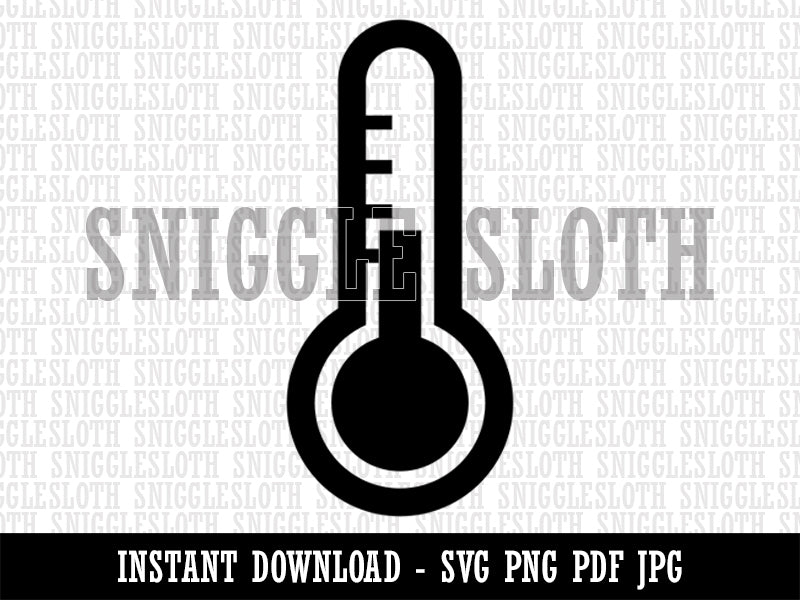 Thermometer Symbol Clipart Digital Download SVG PNG JPG PDF Cut Files