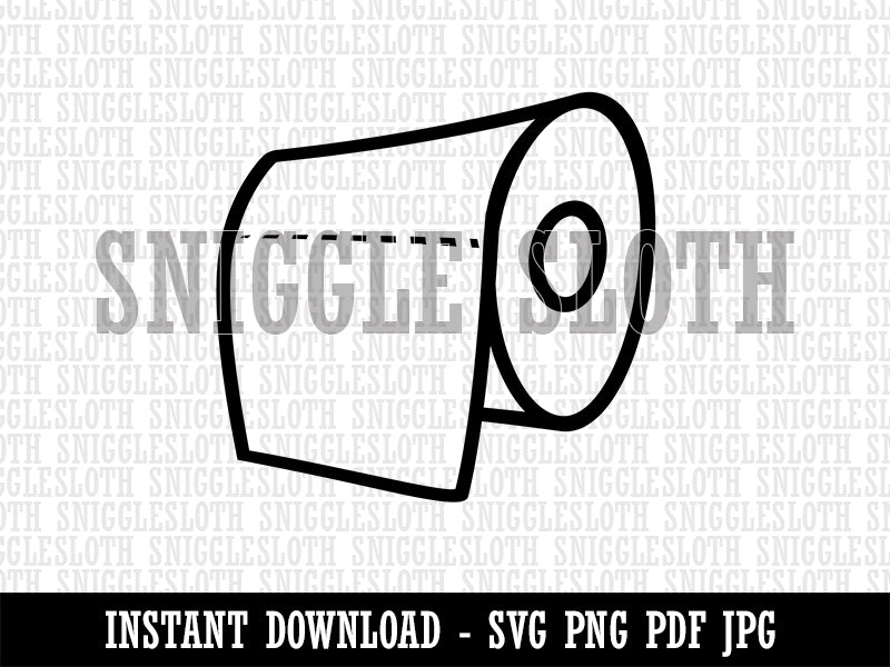 Toilet Paper Doodle Clipart Digital Download SVG PNG JPG PDF Cut Files