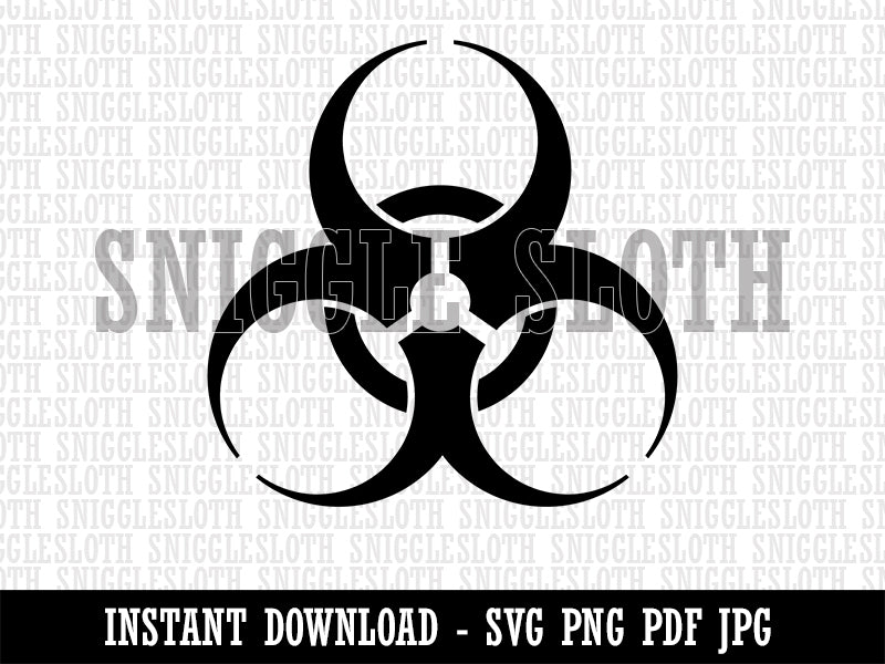 Biohazard Symbol Clipart Digital Download SVG PNG JPG PDF Cut Files