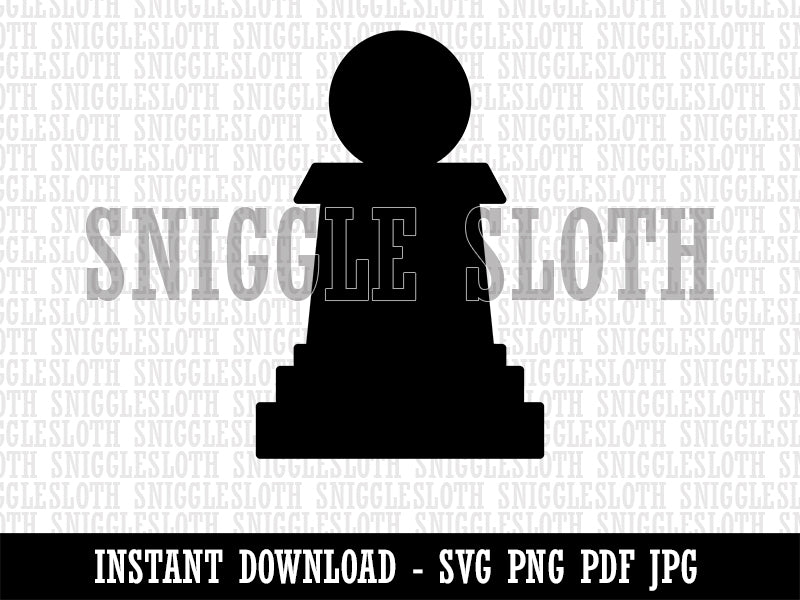 Chess Pawn Piece Clipart Digital Download SVG PNG JPG PDF Cut Files