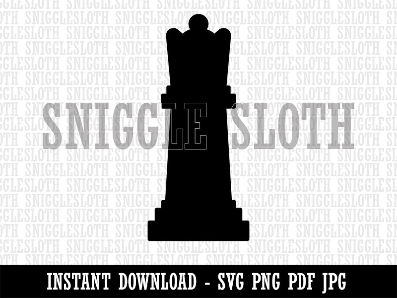 Chess Queen Piece Clipart Digital Download SVG PNG JPG PDF Cut Files
