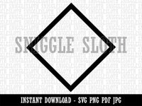 Diamond Shape Border Outline Clipart Digital Download SVG PNG JPG PDF Cut Files