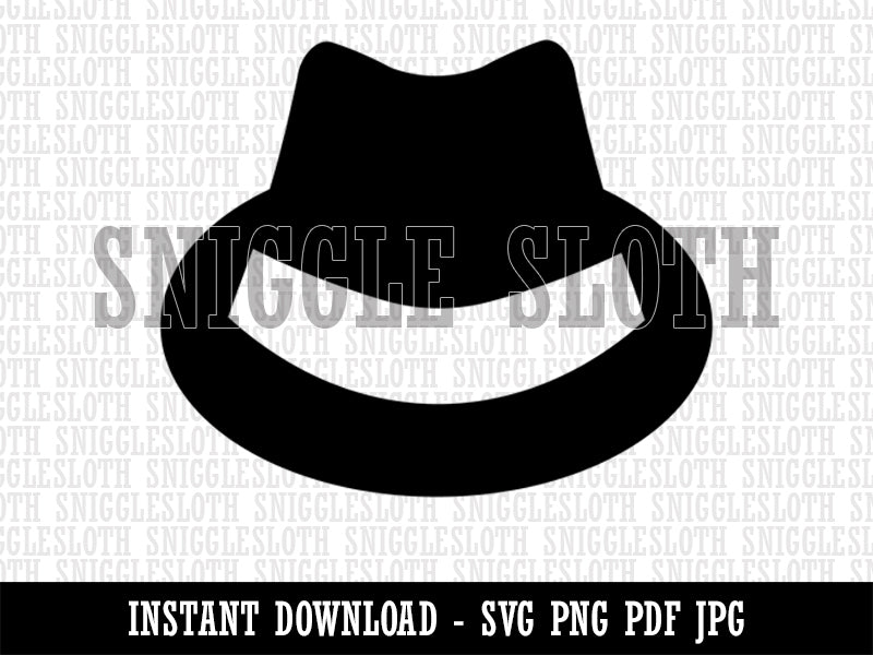 Fedora Hat Clipart Digital Download SVG PNG JPG PDF Cut Files