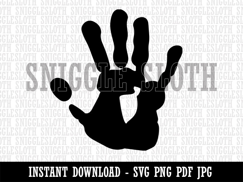 Hand Print Clipart Digital Download SVG PNG JPG PDF Cut Files