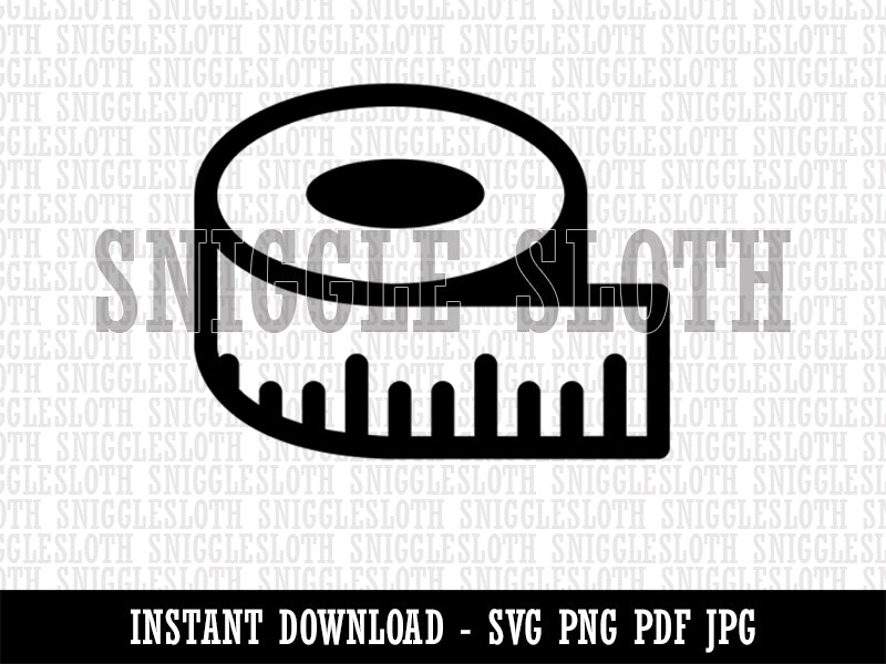 Measuring Tape Sewing Clipart Digital Download SVG PNG JPG PDF Cut Files