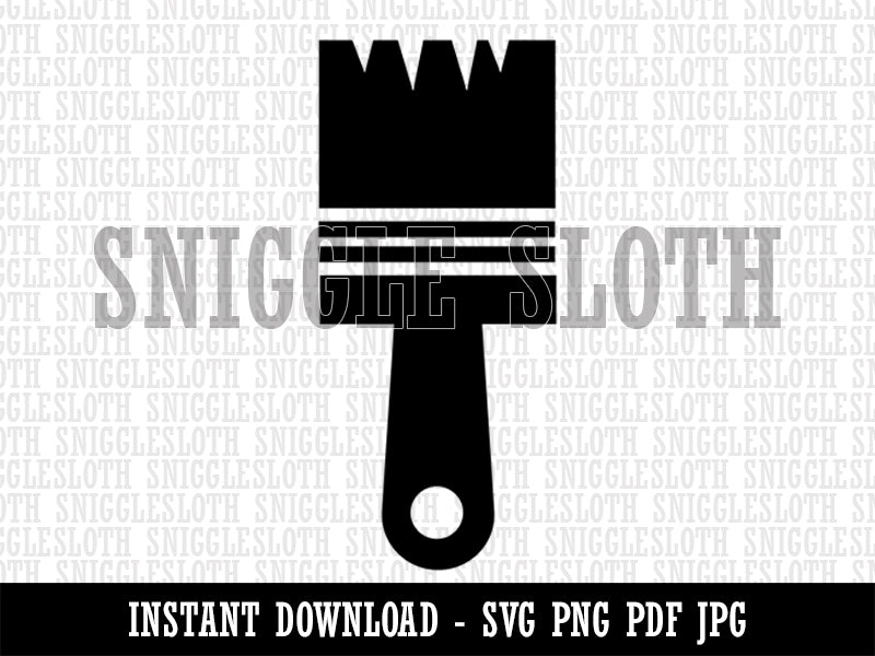 Paintbrush Icon Clipart Digital Download SVG PNG JPG PDF Cut Files