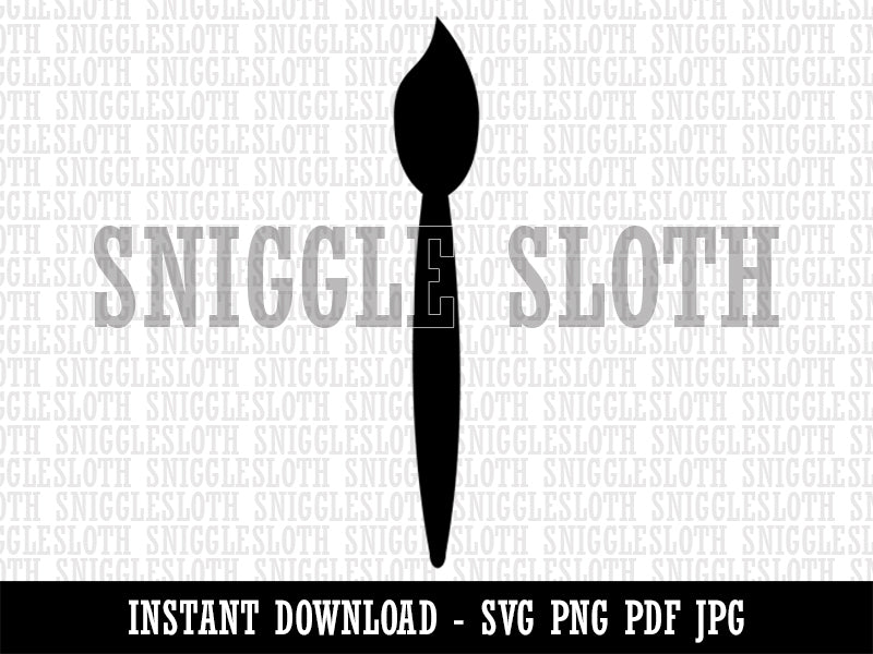 Paintbrush Symbol Clipart Digital Download SVG PNG JPG PDF Cut Files