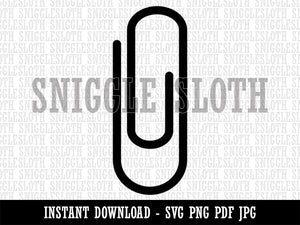 Paper Clip Symbol Clipart Digital Download SVG PNG JPG PDF Cut Files