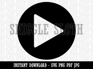Play Button Icon Clipart Digital Download SVG PNG JPG PDF Cut Files