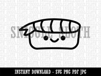 Sweet Sushi Kawaii Doodle Clipart Digital Download SVG PNG JPG PDF Cut Files