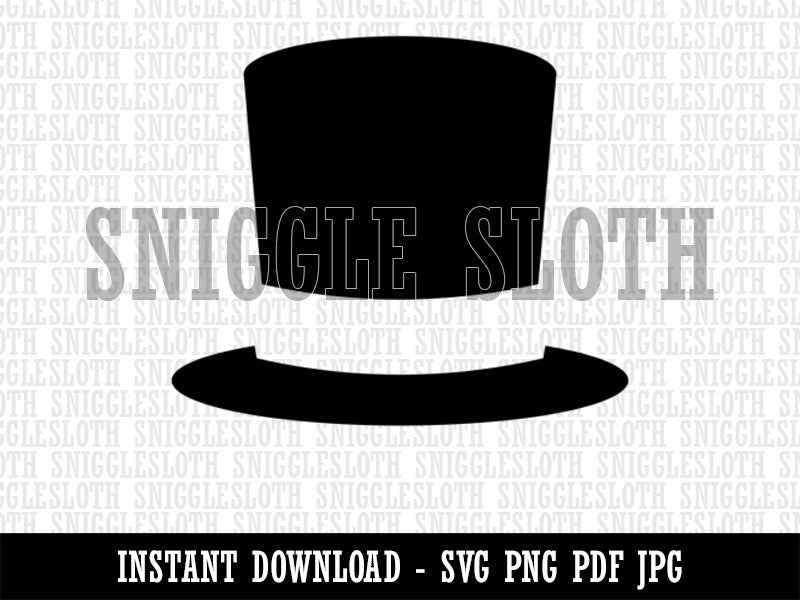 Top Hat Clipart Digital Download SVG PNG JPG PDF Cut Files