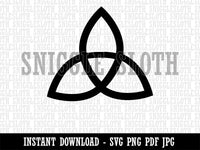 Triquetra Symbol Solid Clipart Digital Download SVG PNG JPG PDF Cut Files