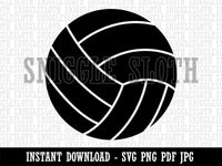 Volleyball Solid Clipart Digital Download SVG PNG JPG PDF Cut Files